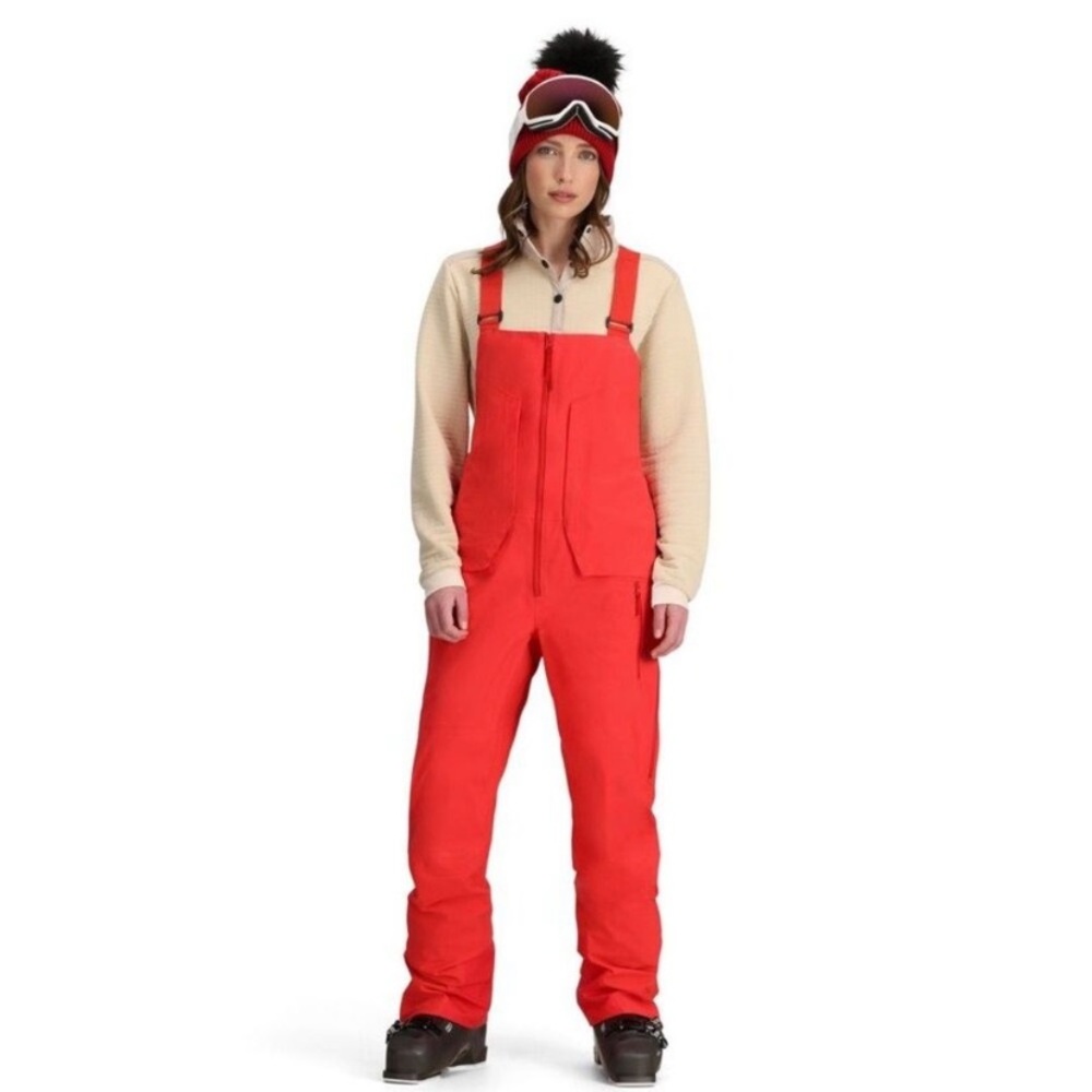 OBERMEYER SKI BIB JUMPSUIT APRES SKI RED VINTAGE 80s SKI SUIT